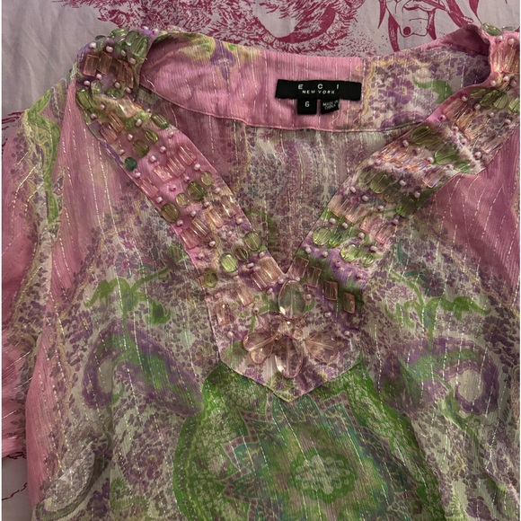 ECI Sheer Blouse - Picture 2 of 2